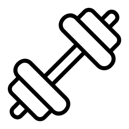 Icon of a barbell